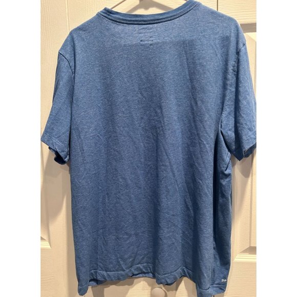 The Nike Tee Dri-Fit XL, Blue with Black Swoosh Cotton Blend Extra Large T-Shirt - Picture 2 of 2